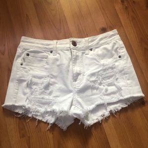 American Eagle White Denim Shorts